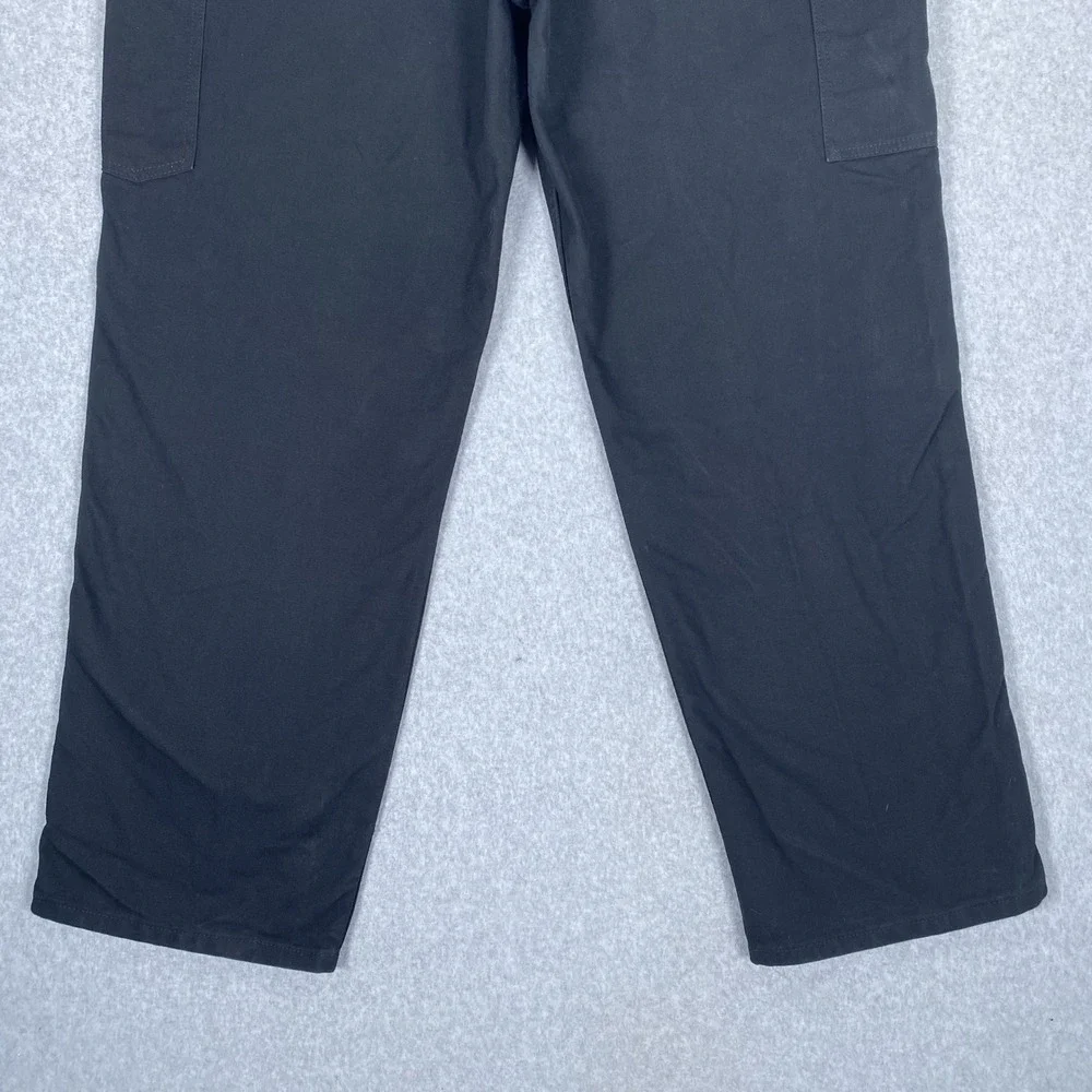 Carhartt Carpenter Pants Mens 38x32 Black Loose Fit Canvas Work B11-BLK